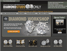 Tablet Screenshot of diamondstudsonly.com